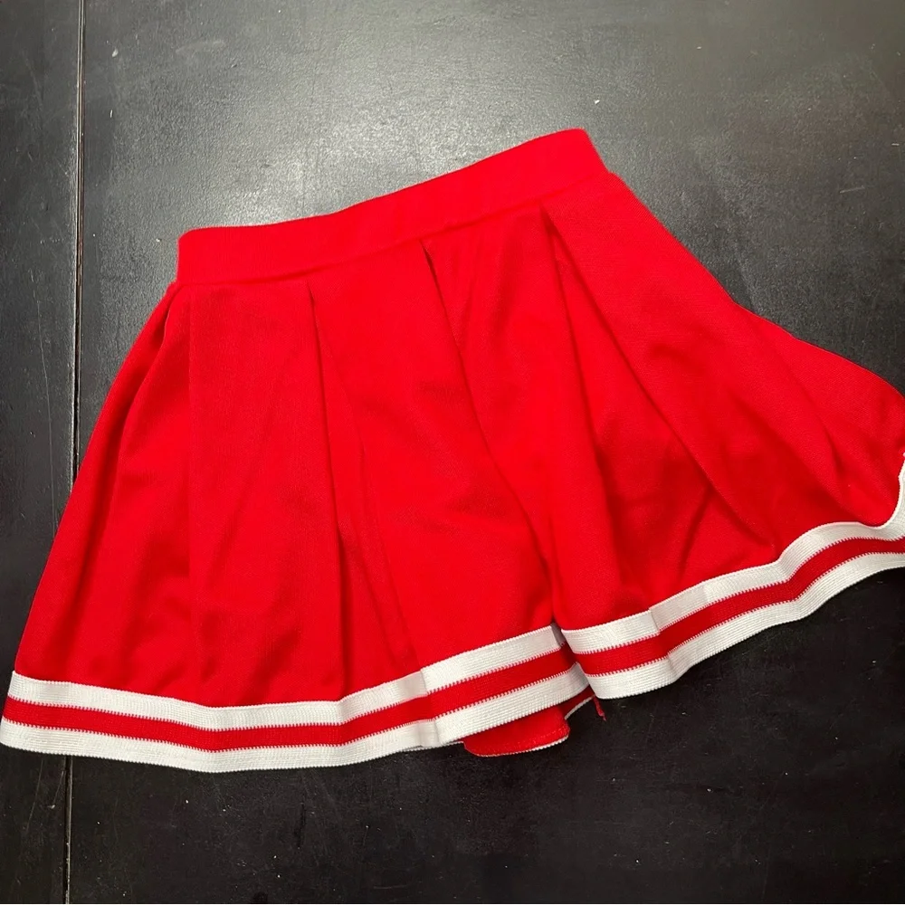 Cheerleading 2 Piece Outfit Top Skirt Red Knights Swords 4T